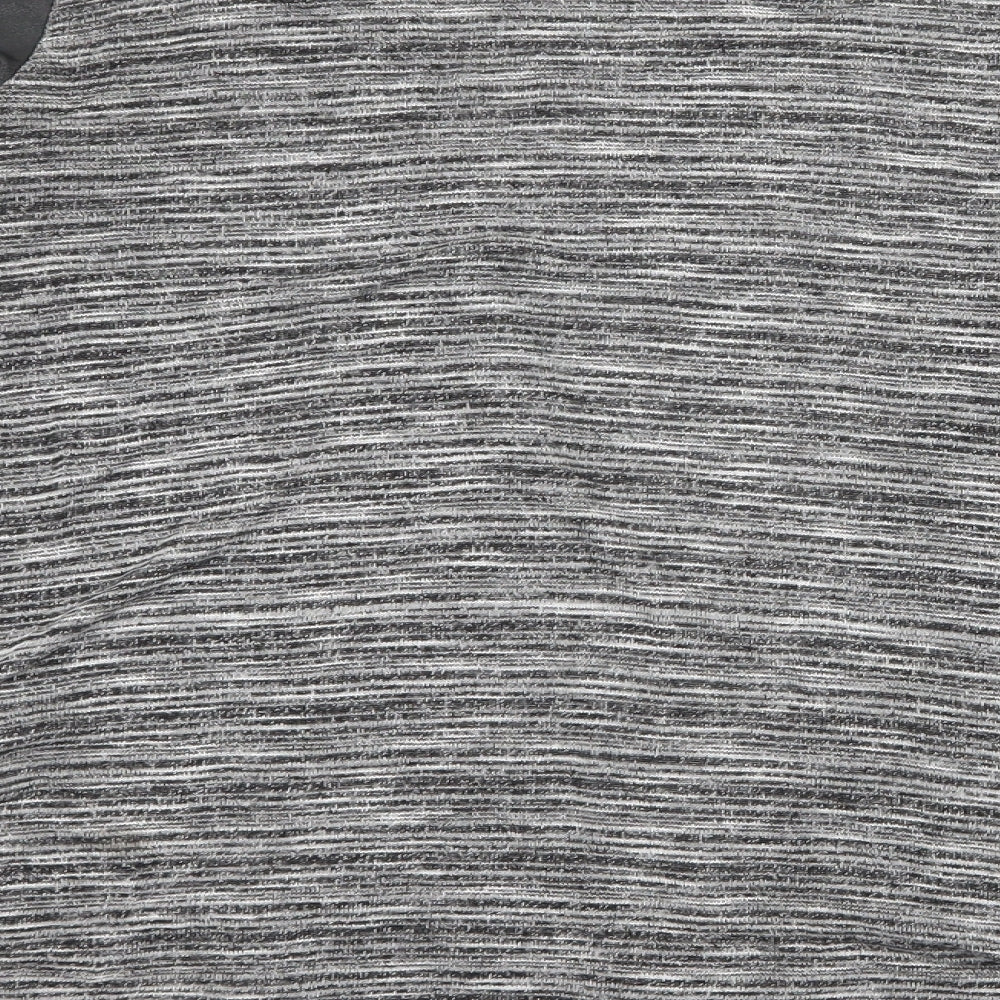 Mandi Womens Grey Striped Knit Cardigan Jumper Size 8