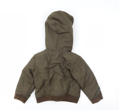 Little Me Boys Brown   Puffer Jacket Jacket Size 2 Years