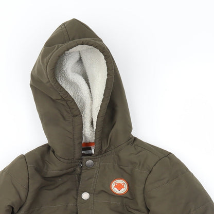 Little Me Boys Brown   Puffer Jacket Jacket Size 2 Years