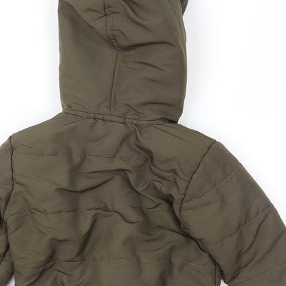 Little Me Boys Brown   Puffer Jacket Jacket Size 2 Years