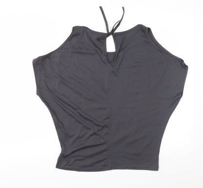 Womens UK Size L Preworn Grey Basic Blouse