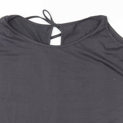 Womens UK Size L Preworn Grey Basic Blouse