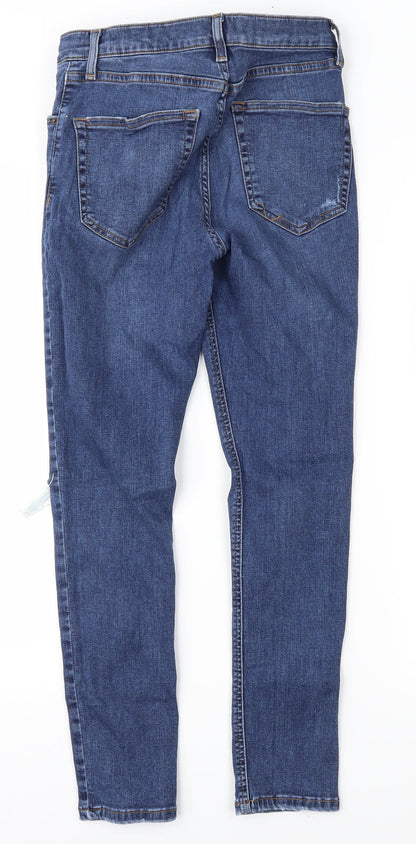 Topshop Womens Blue  Denim Skinny Jeans Size 28 in L28 in