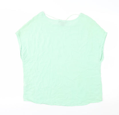 Womens UK Size 10 Atmosphere Green Basic Blouse