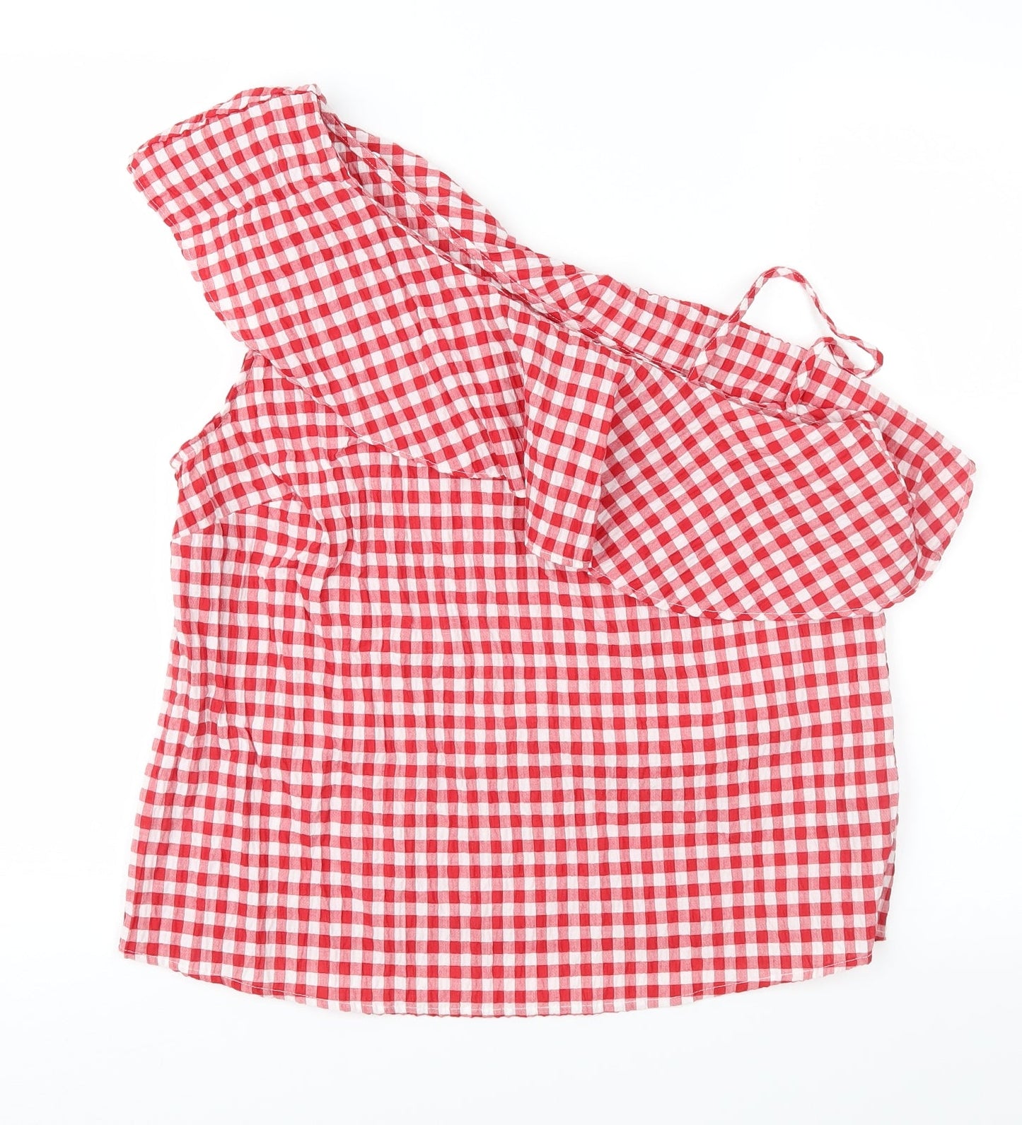 Womens UK Size 14 New Look Red Basic Blouse
