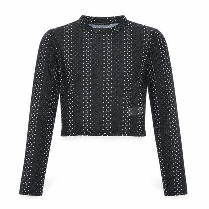 Womens UK Size S Primark Black Cropped Blouse