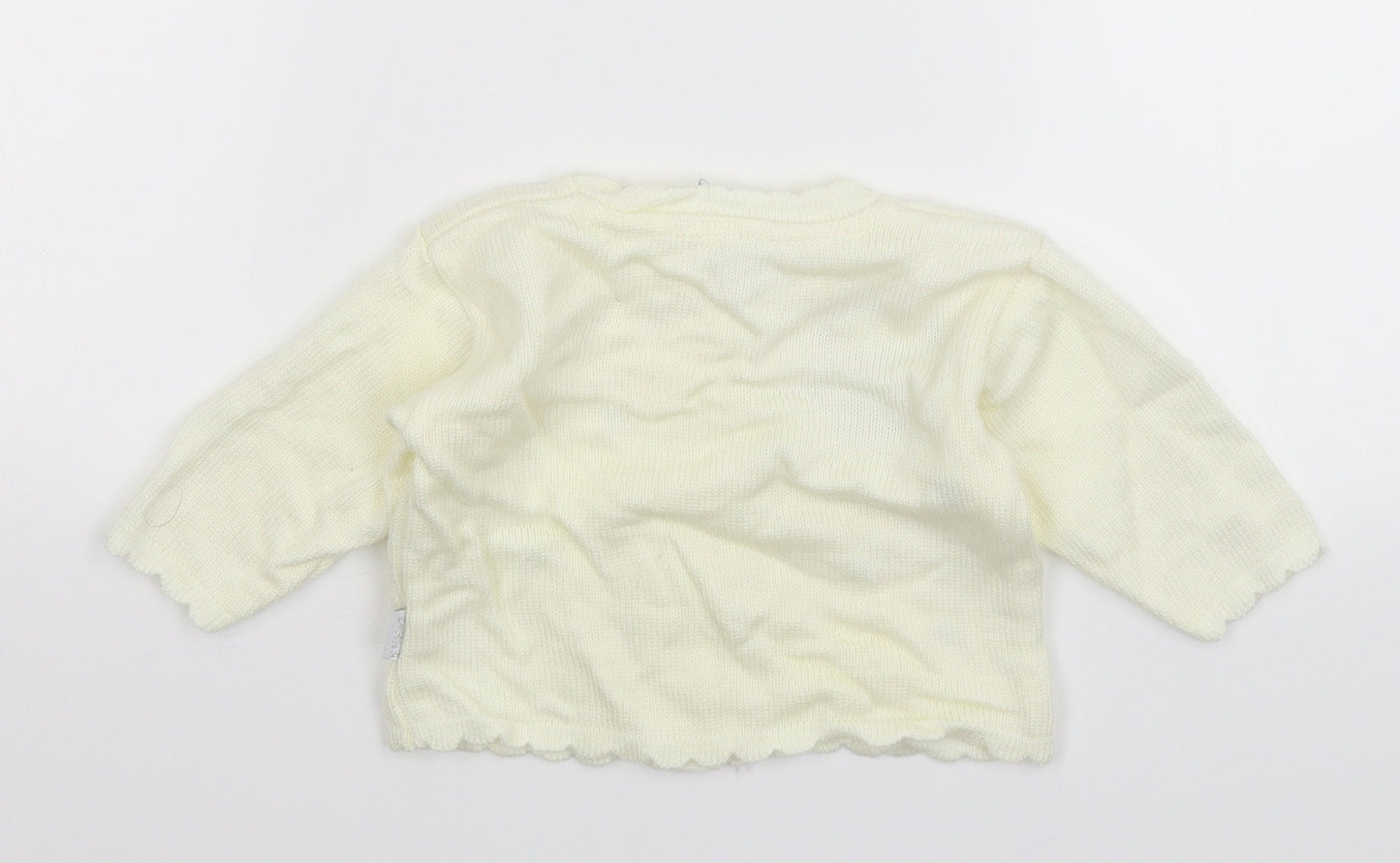 Debenhams Baby White  Knit Cardigan Jumper Size 3-6 Months