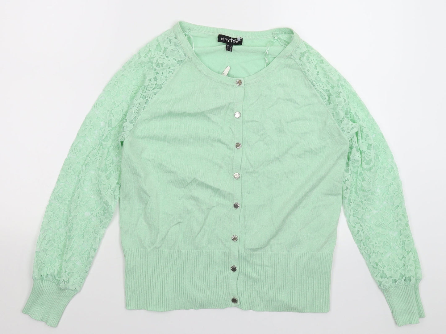 Marble Womens Green  Knit Cardigan Jumper Size S