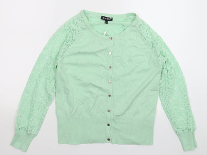 Marble Womens Green  Knit Cardigan Jumper Size S