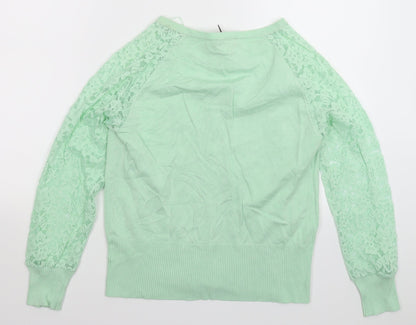 Marble Womens Green  Knit Cardigan Jumper Size S