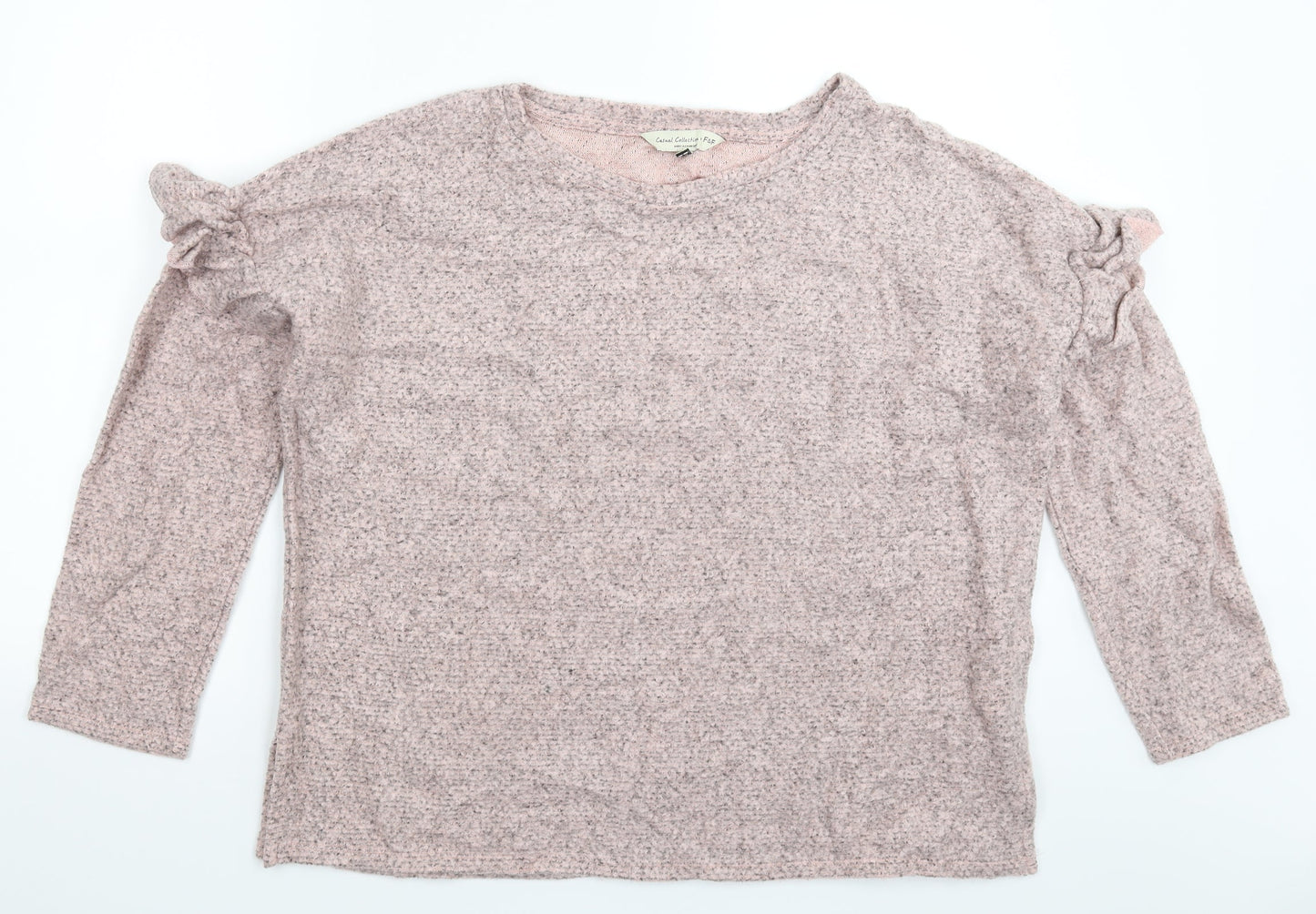 F&F Womens Pink  Knit Pullover Jumper Size 16  - Oversized