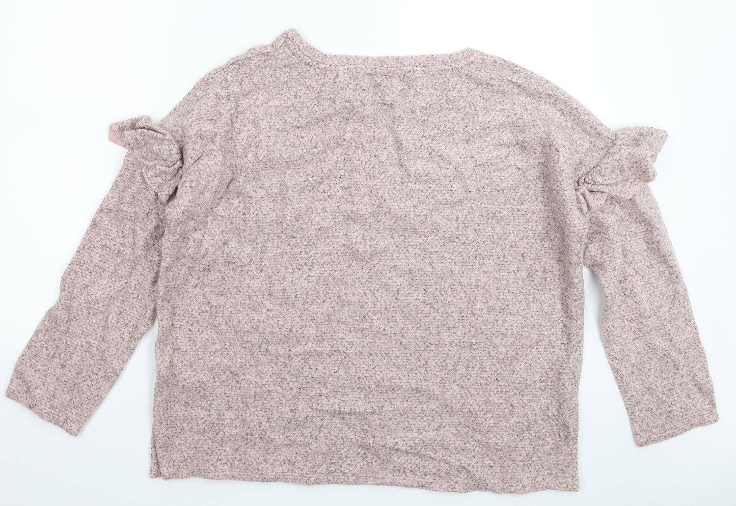 F&F Womens Pink  Knit Pullover Jumper Size 16  - Oversized