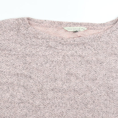 F&F Womens Pink  Knit Pullover Jumper Size 16  - Oversized