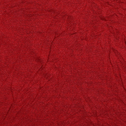 Marks and Spencer Womens Red  Knit Pullover Jumper Size S