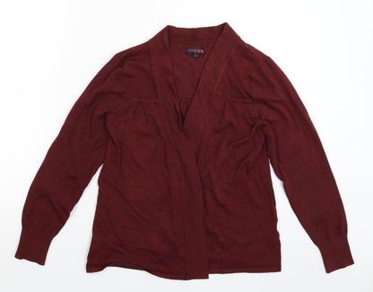 Image Womens Brown  Knit Cardigan Jumper Size M