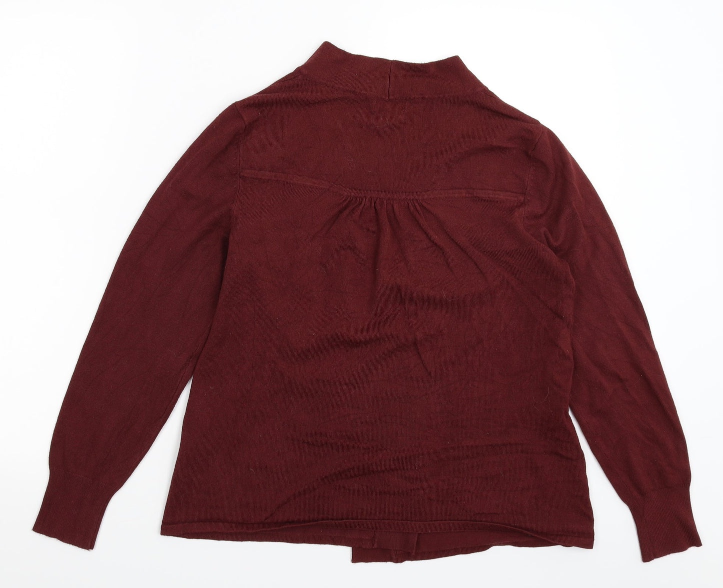 Image Womens Brown  Knit Cardigan Jumper Size M