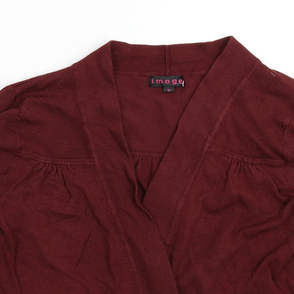 Image Womens Brown  Knit Cardigan Jumper Size M