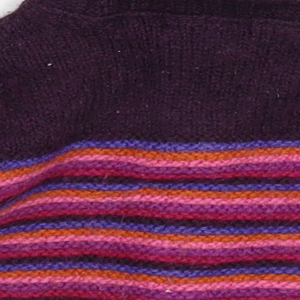 Miss P Girls Purple Striped Knit Cardigan Jumper Size 18-24 Months