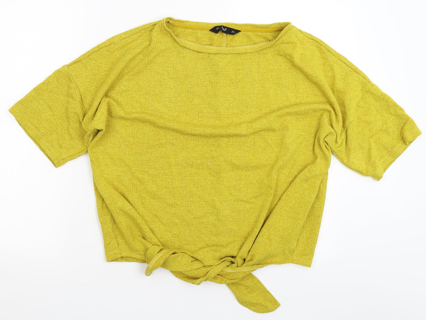 F&F Womens Yellow  Knit Pullover Jumper Size 14