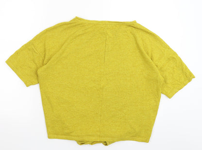 F&F Womens Yellow  Knit Pullover Jumper Size 14