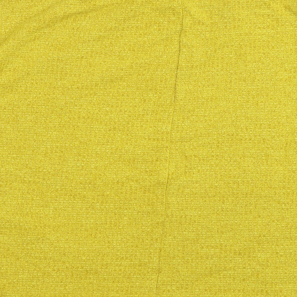 F&F Womens Yellow  Knit Pullover Jumper Size 14