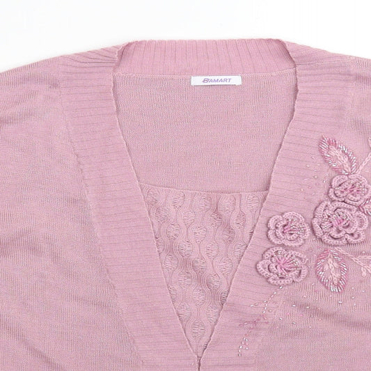 Damart Womens Pink  Knit Pullover Jumper Size 20