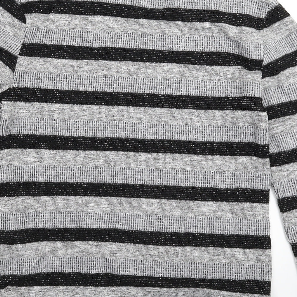 Marks and Spencer Womens Multicoloured Striped Knit Pullover Jumper Size 8