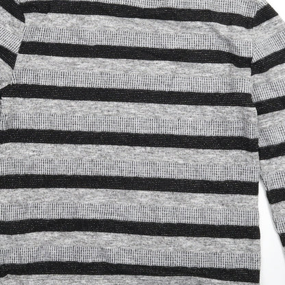 Marks and Spencer Womens Multicoloured Striped Knit Pullover Jumper Size 8