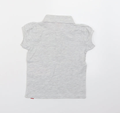 L.F.C Girls Grey   Basic Polo Size 3-4 Years  - Liverpool FC