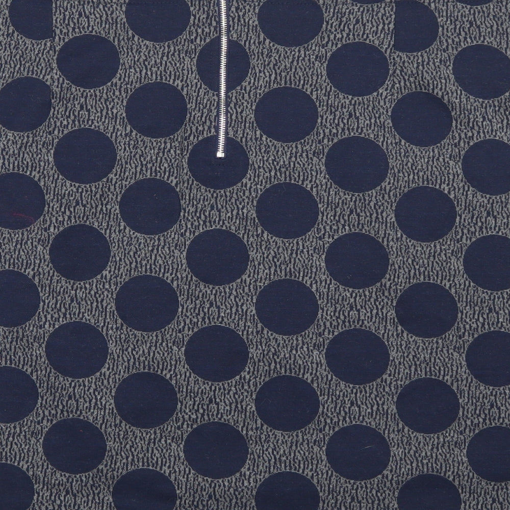 Mitzy Womens Blue Polka Dot  A-Line Skirt Size 20