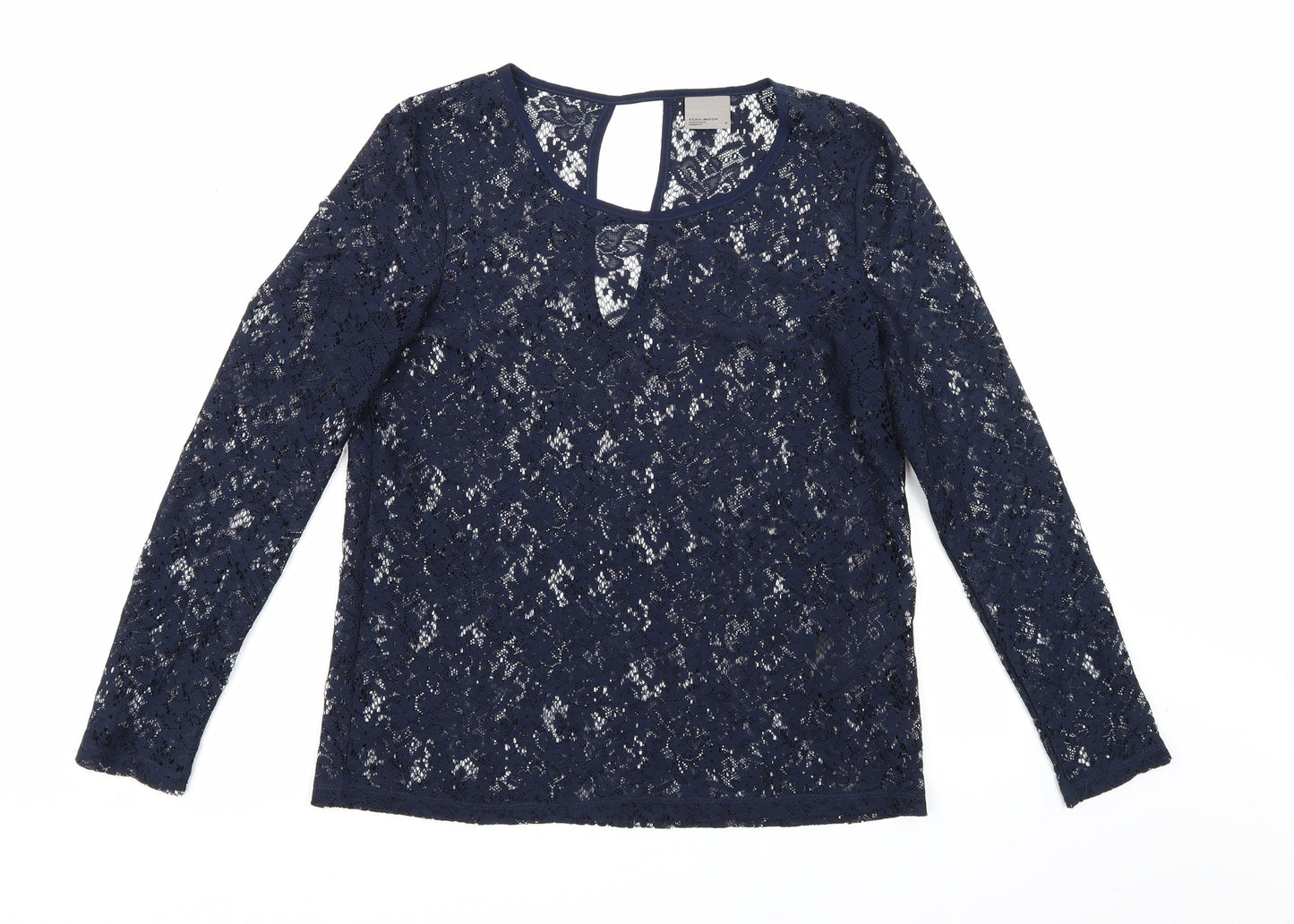 Womens UK Size M VERO MODA Blue Basic Blouse