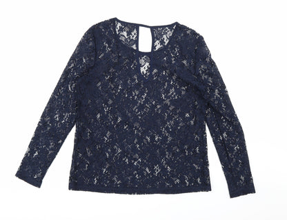 Womens UK Size M VERO MODA Blue Basic Blouse