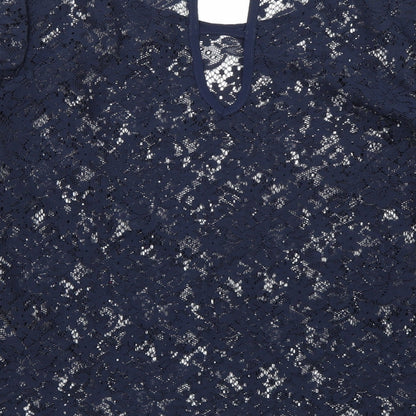 Womens UK Size M VERO MODA Blue Basic Blouse