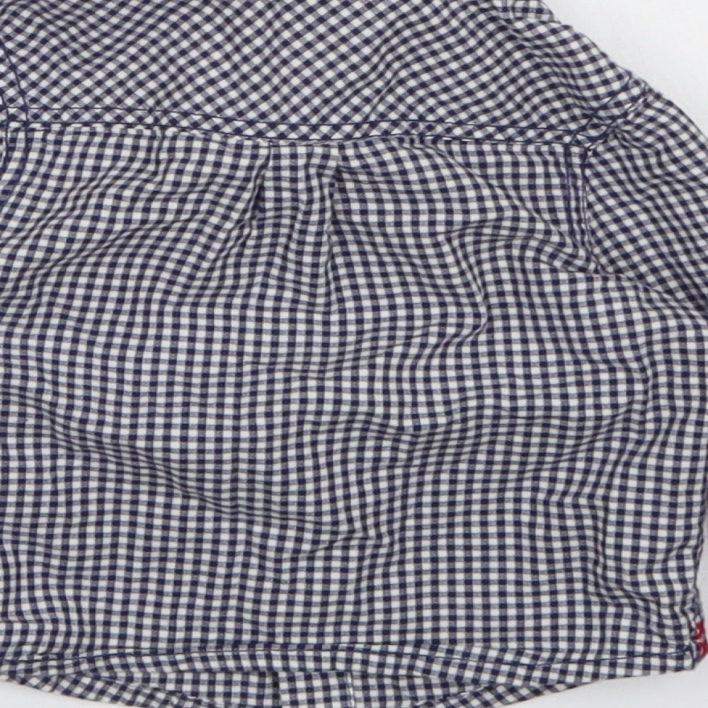 John Lewis Boys Blue Check  Basic Button-Up Size 6-9 Months
