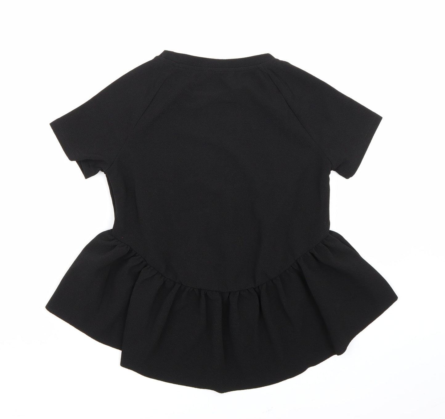 Womens UK Size XS SHIEN Black Basic Blouse