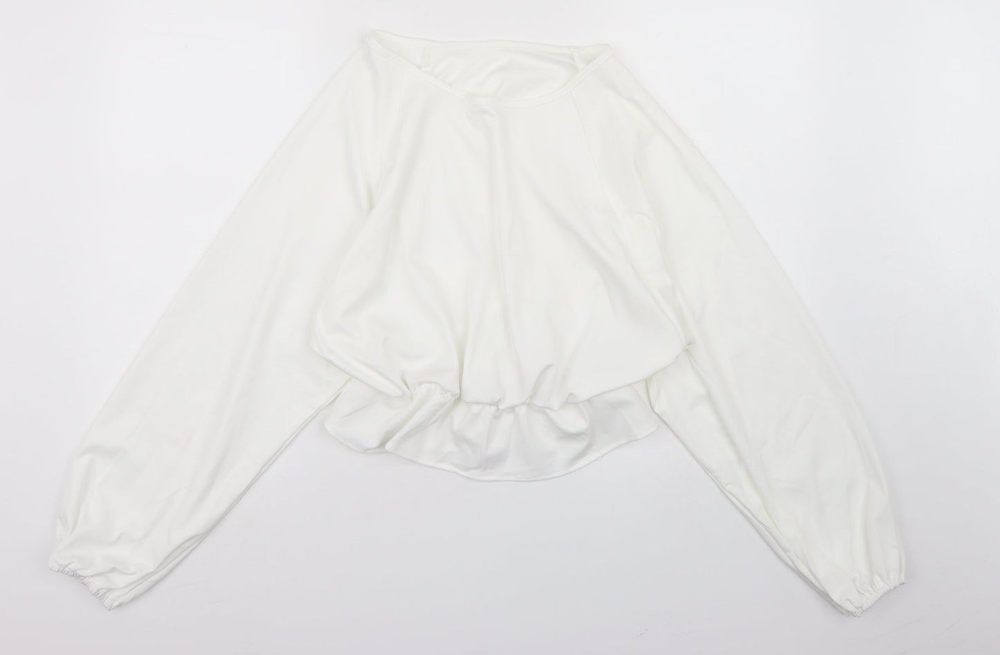 Womens UK Size S Preworn White Basic Blouse