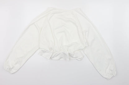 Womens UK Size S Preworn White Basic Blouse