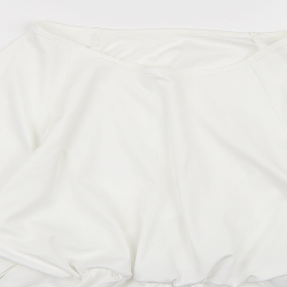 Womens UK Size S Preworn White Basic Blouse