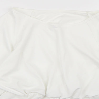Womens UK Size S Preworn White Basic Blouse