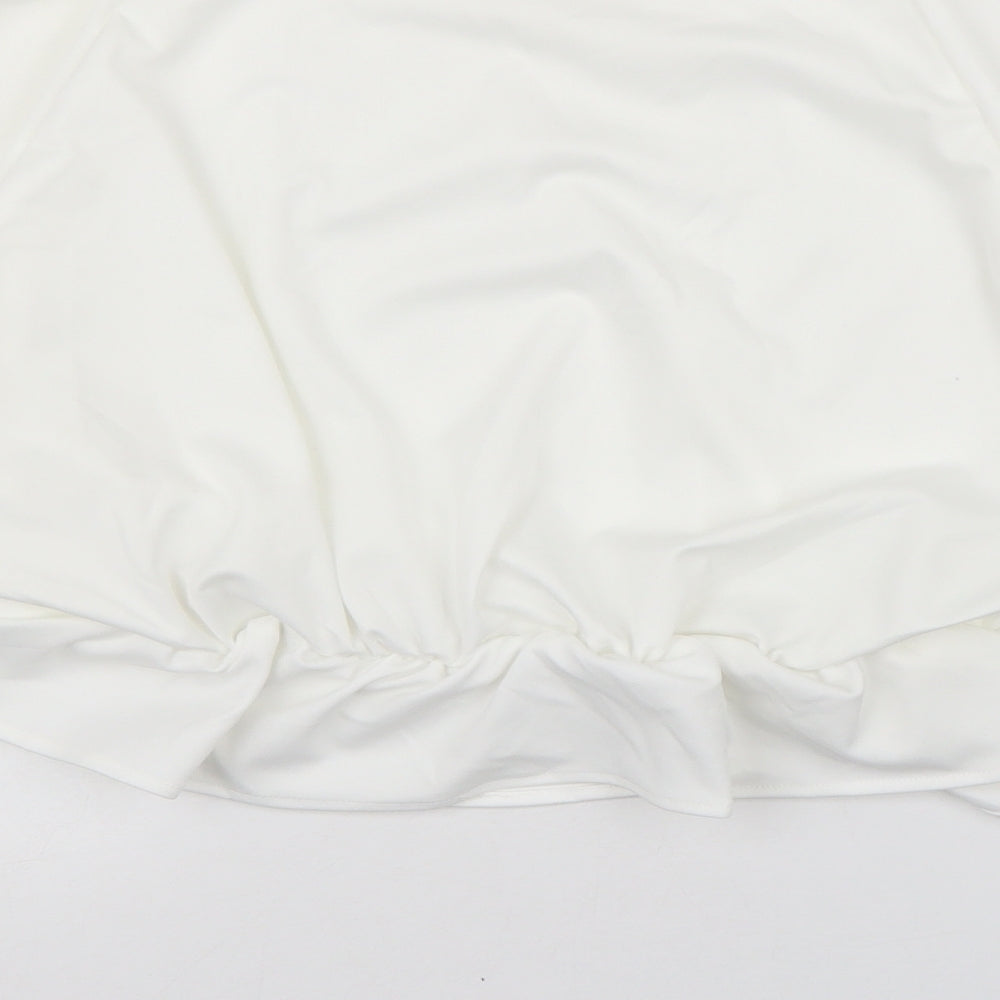 Womens UK Size S Preworn White Basic Blouse