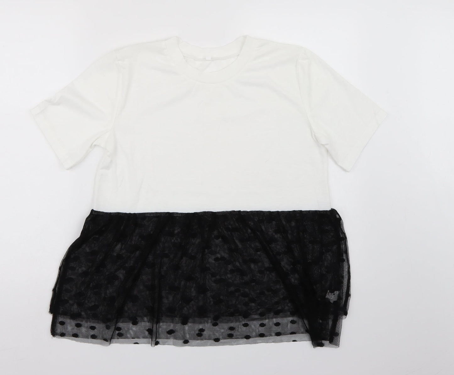 Womens UK Size S Preworn White Basic T-Shirt