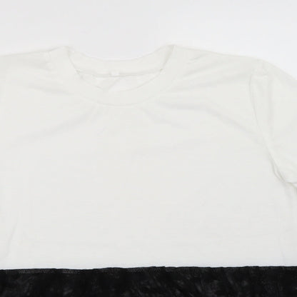 Womens UK Size S Preworn White Basic T-Shirt
