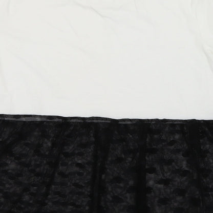 Womens UK Size S Preworn White Basic T-Shirt