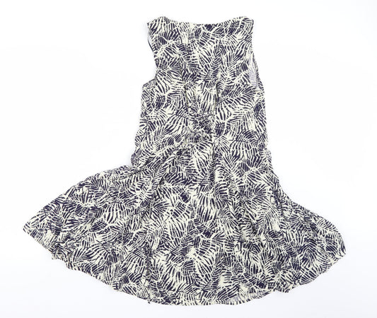 New Look Womens Blue Floral  A-Line  Size 8