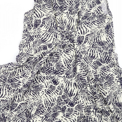 New Look Womens Blue Floral  A-Line  Size 8