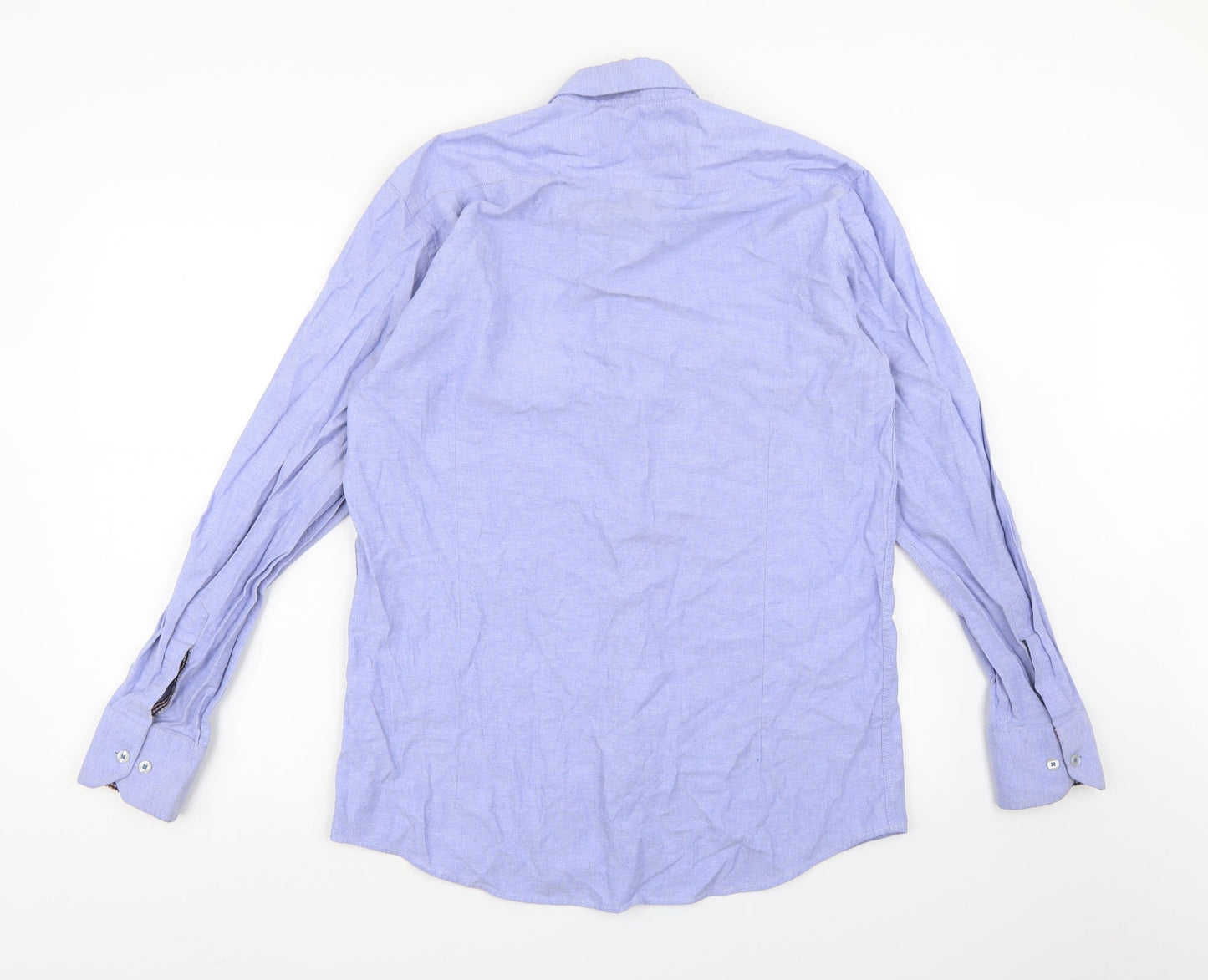 Mens UK Size L Cavani Blue  Button-Up Long Sleeve Casual Shirt