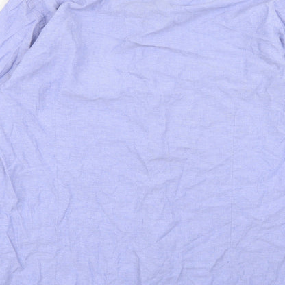 Mens UK Size L Cavani Blue  Button-Up Long Sleeve Casual Shirt