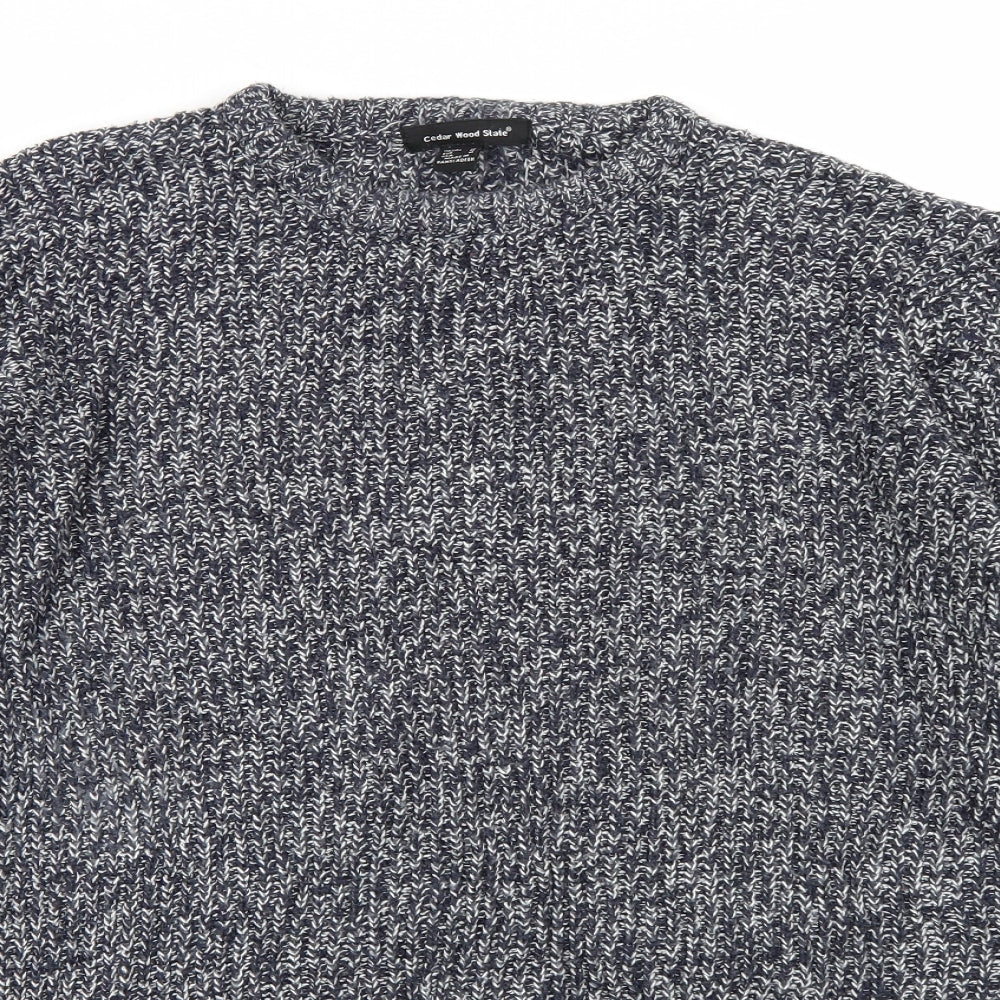 Cedar Wood State Mens Blue  Knit Pullover Jumper Size M