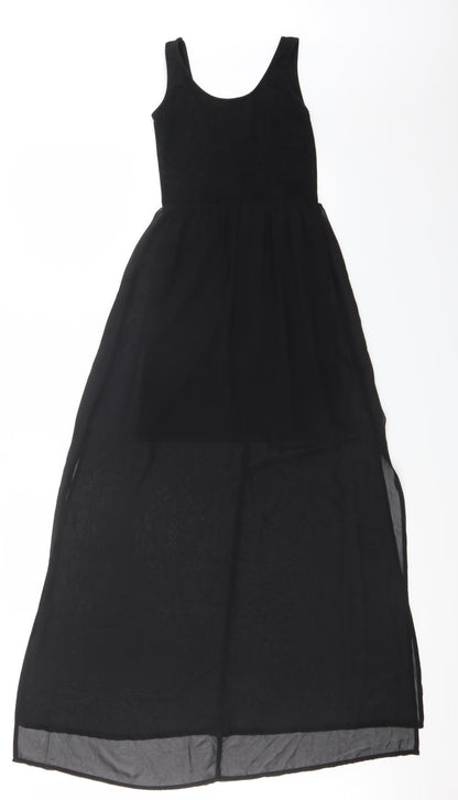 H&M Womens Black   Skater Dress  Size 4