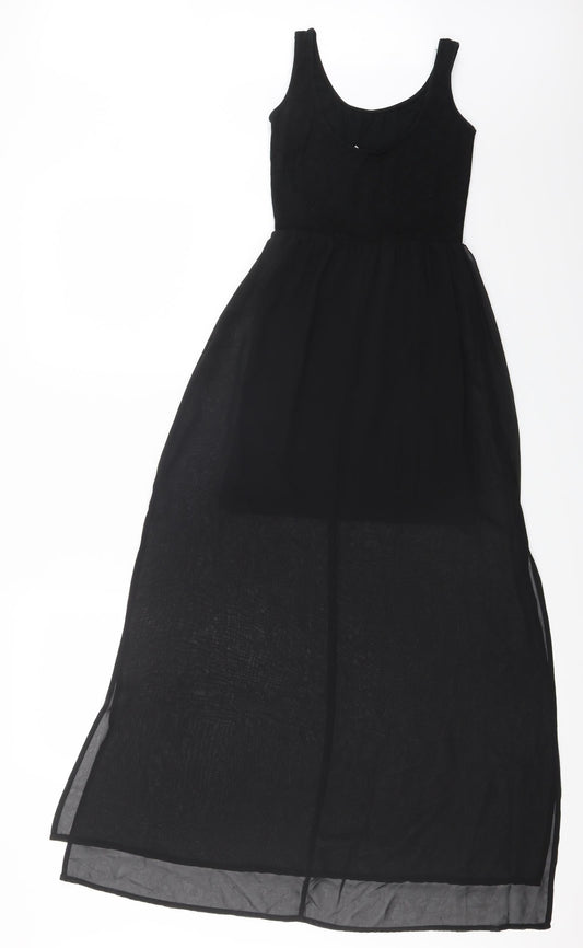 H&M Womens Black   Skater Dress  Size 4